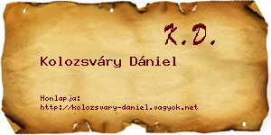 Kolozsváry Dániel névjegykártya