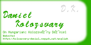 daniel kolozsvary business card